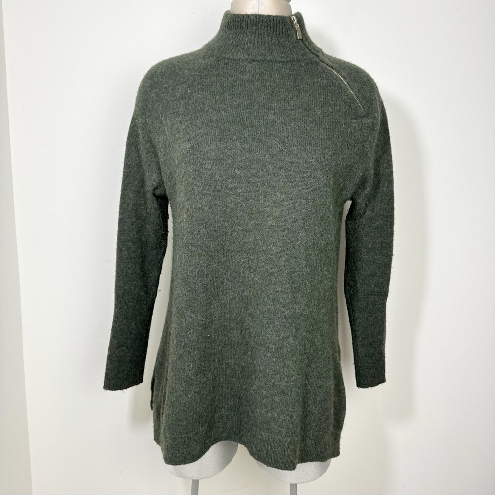 Vineyard Vines Sweater Alpaca Blend Pullover Zipper Neck Poncho Size Medium